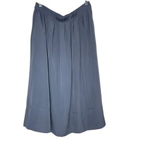 J. Crew Gray Pleated Midi Skirt, Size 14